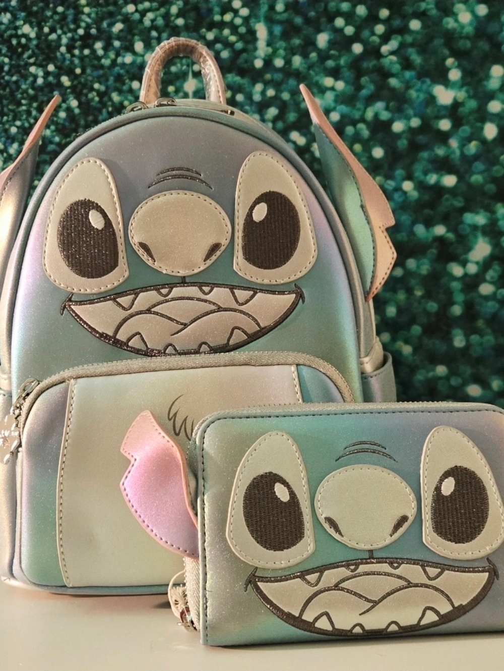 Disney100 Platinum Stitch Loungefly Mini Backpack & Wallet Set – LE 1400